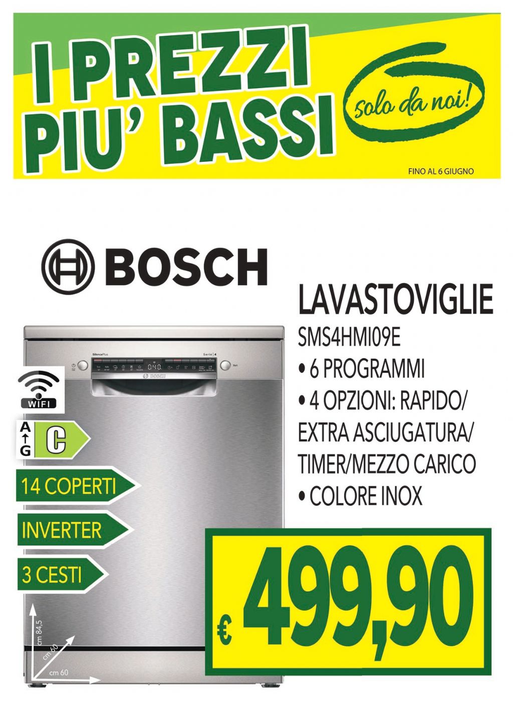LAVASTOVIGLIE BOSCH SMS4HMI09E